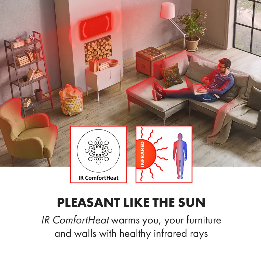 Wonderwall 120 Infrarotheizung 120x100cm 1200W Timer IP24 5 Wonderwall 120 Infrarotheizung 120x100cm 1200W Timer IP24 – Bild 3