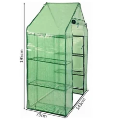 COSTWAY Foliengewächshaus Gewächshaus Treibhaus Tomatenhaus Pflanzenhaus Folienhaus Folienzelt 143x73x195cm Grün -Günstiges Laube Lust Geschäft 867deb834db560af761bc42582f1be3d
