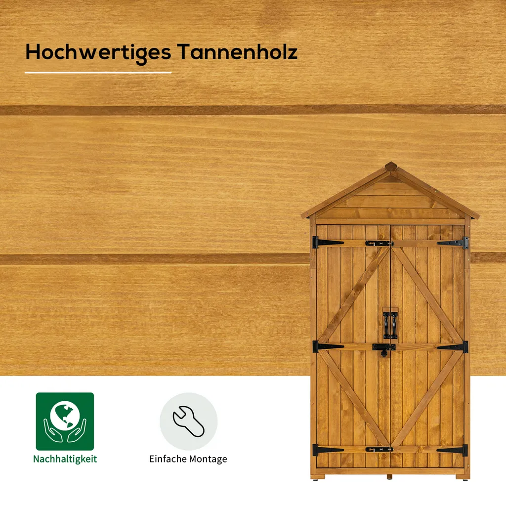 MCombo Gartenschrank Geräteschuppen Werkzeugschrank Outdoor-Schrank Holz 1000D 11 MCombo Gartenschrank Geräteschuppen Werkzeugschrank Outdoor-Schrank Holz 1000D – Bild 9