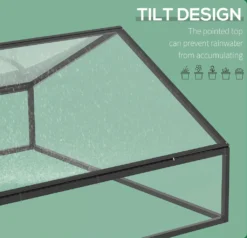Outsunny Frühbeet Alu Treibhaus Gewächshaus Frühbeetkasten Pflanzenbeet Mit Abdeckung Polystyrolplatte Wetterfest Schwarz+Transparent 117 X 97 X 52 Cm -Günstiges Laube Lust Geschäft 880841a91e43c868e186c097f0c19193