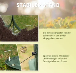 Outsunny Pop-Up Gewächshaus Mit 4 Reißverschlusstüren Treibhaus Tomatenhaus Frühbeet Stahl PVC Transparent 250 X 125 X 135 Cm 18 Outsunny Pop-Up Gewächshaus Mit 4 Reißverschlusstüren Treibhaus Tomatenhaus Frühbeet Stahl PVC Transparent 250 X 125 X 135 Cm -Günstiges Laube Lust Geschäft 882780684df806086c930943d8bc1a3c