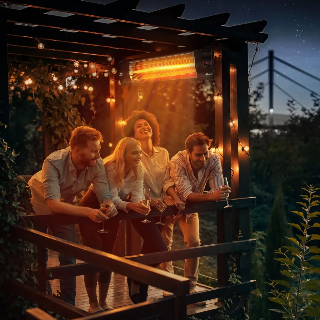 TRESKO Infrarot Heizstrahler 2500W Schwarz Mit Fernbedienung & Timer | Wärmestrahler Terrasse Elektrisch Mit 3 Heizstufen | Terrassenstrahler Innen & Außen | Wand-Infrarotstrahler Mit LED-Anzeige Quarzstrahler Wickeltischstrahler 8 TRESKO Infrarot Heizstrahler 2500W Schwarz Mit Fernbedienung & Timer | Wärmestrahler Terrasse Elektrisch Mit 3 Heizstufen | Terrassenstrahler Innen & Außen | Wand-Infrarotstrahler Mit LED-Anzeige Quarzstrahler Wickeltischstrahler – Bild 6