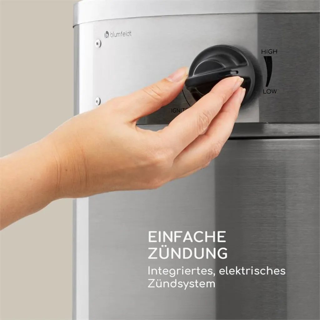 Blumfeldt Heizstrahler, Outdoor-Heizung Für Garten & Terrasse, Mobiler Heizpilz, Heizstrahler Mit Gas Und Elektrischer Zündung, Terrassenheizstrahler Mit 360° Fire View, Gasheizungen Mit Bodenrollen 6 Blumfeldt Heizstrahler, Outdoor-Heizung Für Garten & Terrasse, Mobiler Heizpilz, Heizstrahler Mit Gas Und Elektrischer Zündung, Terrassenheizstrahler Mit 360° Fire View, Gasheizungen Mit Bodenrollen – Bild 4