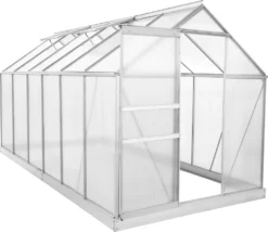 Zelsius Aluminium Gewächshaus SET, 380 X 190 Cm, Inkl. Fundament
