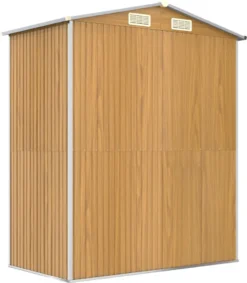 VidaXL Geräteschuppen Hellbraun 192x108x223 Cm Verzinkter Stahl -Günstiges Laube Lust Geschäft 8a6f1bf842c49c526a8efa9031b96d2b