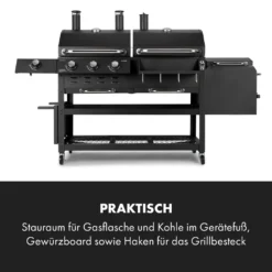 Klarstein Gasgrill Mit Smoker, Gasgrill Mit 4 Brenner, 13,5kW Edelstahl-Gasgrill, BBQ Gasgrill Für Balkon & Garten, Grill Für Gas & Kohle, Gasgrills Mit 4 Brenner & Thermometer -Günstiges Laube Lust Geschäft 8ac6bb29fa8d1c4a10ba61a587bd54af