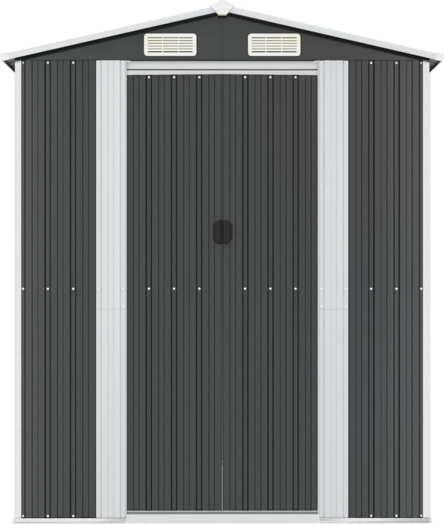 VidaXL Geräteschuppen Anthrazit 192x606x223 Cm Verzinkter Stahl 5 VidaXL Geräteschuppen Anthrazit 192x606x223 Cm Verzinkter Stahl – Bild 3