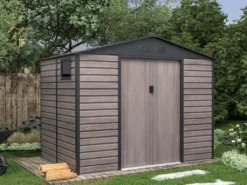 Gartenhaus Gerätehaus - 5,40 M² - Stahl - Holz-Optik - ADELMO -Günstiges Laube Lust Geschäft 8c689f41081fd0b93d0888d793a811ea