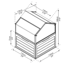 Palram Hochbeet Gewächshaus Plant Inn - Maße Aufgebaut: Ca. 118 X 146,5 X 118 Cm - Farbe: Silber 39 Palram Hochbeet Gewächshaus Plant Inn - Maße Aufgebaut: Ca. 118 X 146,5 X 118 Cm - Farbe: Silber -Günstiges Laube Lust Geschäft 8cb7bcb277f585f86e4030bf7ed19c68