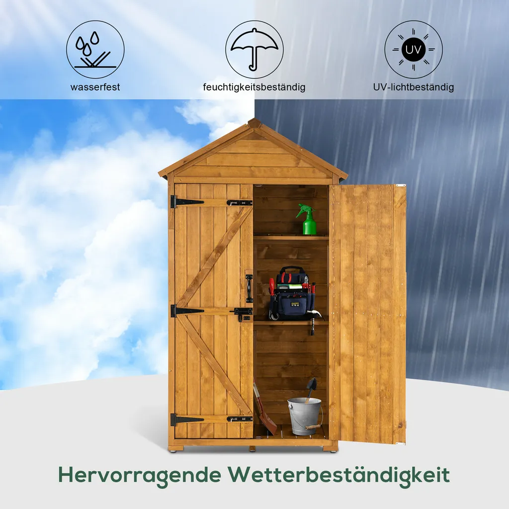 MCombo Gartenschrank Geräteschuppen Werkzeugschrank Outdoor-Schrank Holz 1000D 9 MCombo Gartenschrank Geräteschuppen Werkzeugschrank Outdoor-Schrank Holz 1000D – Bild 7