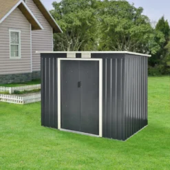 Gartenschuppen 213x130x173cm Aus Metall Gerätehaus Mit Metallrahmen Dunkelgrau -Günstiges Laube Lust Geschäft 8cd69d5cc8d64d9f6a6eb16b6c6324c1