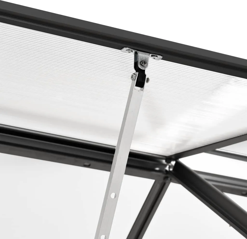 VidaXL Gewächshaus Anthrazit Aluminium 1,38 M³ 9 VidaXL Gewächshaus Anthrazit Aluminium 1,38 M³ – Bild 7