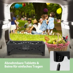 COSTWAY Tragbarer Holzkohlegrill Mit Elektrischer Bratgabel, Leichte Outdoor-Grill, Abnehmbaren Beinen, Campinggrill Für BBQ, Camping, Picknick, Party, Garten, Grillfläche: Ca. 46 X 20 Cm 11 COSTWAY Tragbarer Holzkohlegrill Mit Elektrischer Bratgabel, Leichte Outdoor-Grill, Abnehmbaren Beinen, Campinggrill Für BBQ, Camping, Picknick, Party, Garten, Grillfläche: Ca. 46 X 20 Cm -Günstiges Laube Lust Geschäft 8da4460ab584ca7c1e29ba3b9cd931b6