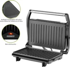 Monzana Kontaktgrill Antihaftbeschichtung BPA Frei Cool-Touch Griff Herausnehmbare Auffangschale 750W Tischgrill Sandwich Maker -Günstiges Laube Lust Geschäft 8de8c004a5fc95a2cf0818b5f84b21c0