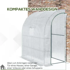 Outsunny Foliengewächshaus Gewächshaus Treibhaus Mit 2 Türen Pflanzenaufzucht UV-Schutz Stahl PE Weiß 200 X 100 X 213 Cm -Günstiges Laube Lust Geschäft 8e48fcb3a97d7df0ff45534f2ae8149d