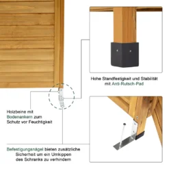 MCombo Gartenschrank Gerätehaus Geräteschuppen Garten Schuppen Schrank Holz 1200 -Günstiges Laube Lust Geschäft 8e85bd2cdd07413dfca5746e5fd490d6