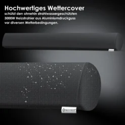 KESSER® Infrarot Heizstrahler 3000W IR-Gastro-Bar Terrassenstrahler Mit Fernbedienung Inkl. Schutzhülle Infrarotstrahler Quarzstrahler Terrassenheizer Wickeltischstrahler Wand-Heizstrahler Black, Leistung:3000W Silber 15 KESSER® Infrarot Heizstrahler 3000W IR-Gastro-Bar Terrassenstrahler Mit Fernbedienung Inkl. Schutzhülle Infrarotstrahler Quarzstrahler Terrassenheizer Wickeltischstrahler Wand-Heizstrahler Black, Leistung:3000W Silber -Günstiges Laube Lust Geschäft 8e9721e724e5dd9ac11ebb603f38bfc1