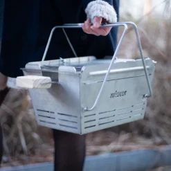 KNISTER Grill PREMIUM - Mobiler Holzkohlegrill Aus Edelstahl - GERMANY - 28-49x20cm -Günstiges Laube Lust Geschäft 8f2d85f255071819b8a862fc2115e6de