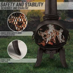 Jago® Terrassenofen Mit Funkenfluggitter - Aus Gußeisen Im Klassischen Design, 108cm Hoch, Inklusive Schürhaken, Funkenschutz - Vintage Gartenofen, Rustikaler Look, Gartenkamin, Feuerstelle, Feuerkorb 19 Jago® Terrassenofen Mit Funkenfluggitter - Aus Gußeisen Im Klassischen Design, 108cm Hoch, Inklusive Schürhaken, Funkenschutz - Vintage Gartenofen, Rustikaler Look, Gartenkamin, Feuerstelle, Feuerkorb -Günstiges Laube Lust Geschäft 8f3e0efd1b64a729357a3aa1c50d2195