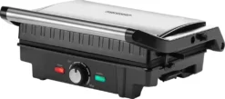 Monzana Kontaktgrill XL 180°C Klappbar Antihaftbeschichtung Edelstahl Temperaturkontrolle 1600W Tischgrill Sandwich Maker