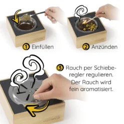 VapoWesp Räucherbox Inkl. Pulver Orange & Rosemary (50 G) Wespen Schutz Vertreiben DHDL Höhle Der Löwen Vapu Wasp Näturlich Bienenfreundlich -Günstiges Laube Lust Geschäft 8f8b2c361883791bd38c4d711498d84c