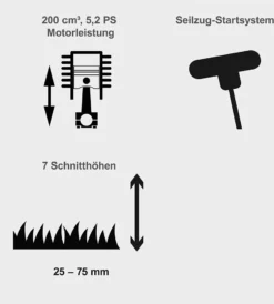 Scheppach MS197-51B Black Benzin Rasenmäher Trike Mit Radantrieb | 5,2PS | 4-Takt Motor 200ccm | 51cm Schnittbreite | 65L Fangkorb | Stahlgehäuse | 7-Fach Schnitthöhenverstellung 25-75mm -Günstiges Laube Lust Geschäft 91172ea7a60731f904585b0f3d7e6ca0