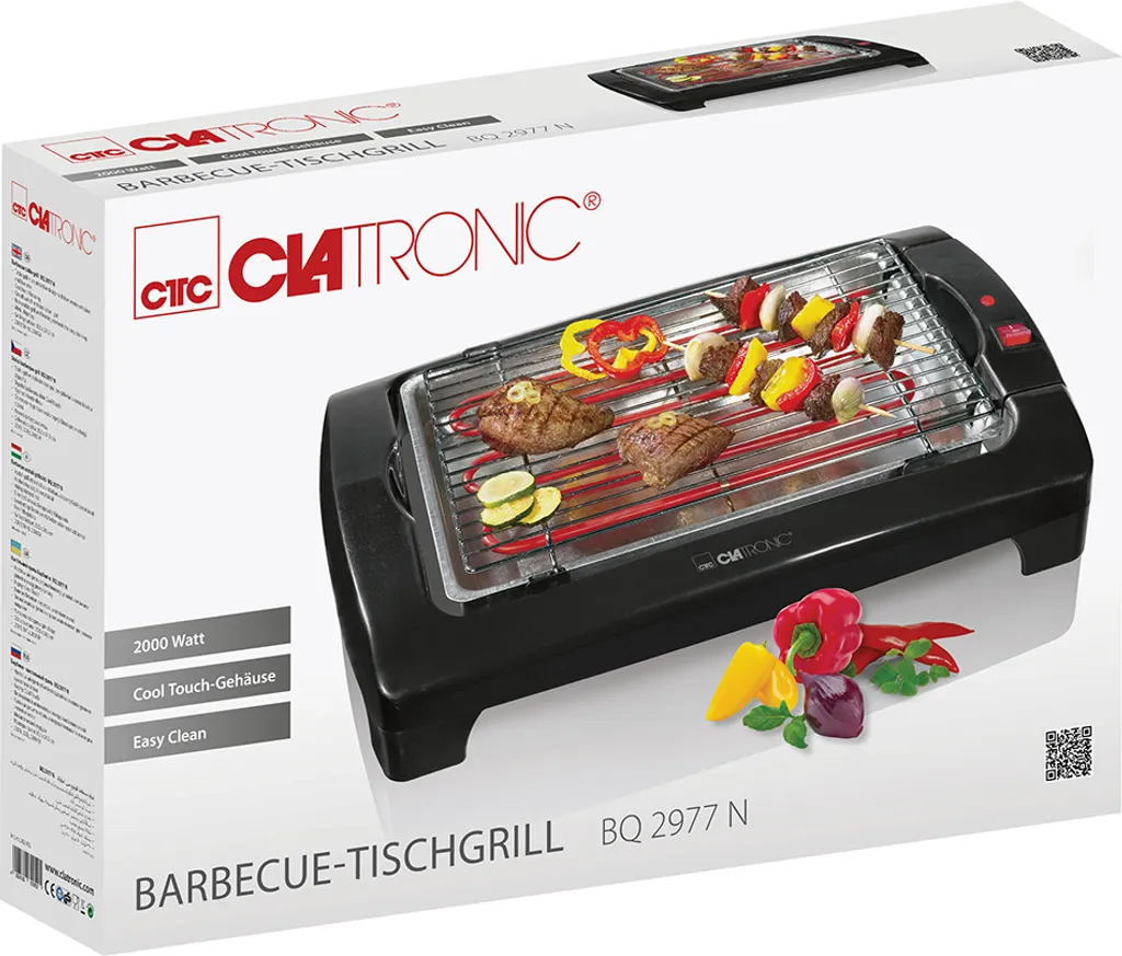 CLATRONIC Barbecue-Tischgrill BQ 2977 N Schwarz 7 CLATRONIC Barbecue-Tischgrill BQ 2977 N Schwarz – Bild 5