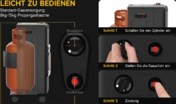 Gasheizung Für Innenräume,HOMELUX Gasheizung 4200 Watt Gasofen Für Innenräume Inkl. Schlauch Und Druckminderer,Infrarot Keramikbrenner,Heizstrahler,Butan- Oder Propangasflaschen Bis 15kg -Günstiges Laube Lust Geschäft 931abfb730af7b98b08636f9a35a158c