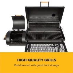 Beef Brisket Smoker Grill | Holzkohlegrill/Smoker | Rostfreie Grillroste Aus Edelstahl | Thermometer Im Deckel | 2 Große Räder -Günstiges Laube Lust Geschäft 93c328fd87373ff2976a30b70a42033e