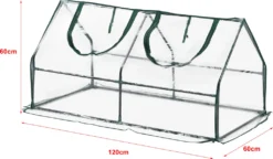 Mini Gewächshaus Laubach 120x60x60cm Foliengewächshaus Für Draußen Treibhaus Mit Reißverschluss Und 2 Fenstern Transparent -Günstiges Laube Lust Geschäft 95ca7cf26887da9a0806bae6a0de295a
