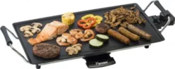 Bestron Elektrischer Tischgrill, Plancha-/Teppanyaki-Grillplatte Mit Antihaftbeschichtung, Grillspaß Für Bis Zu 4 Personen, 2.000 Watt, Farbe; Schwarz