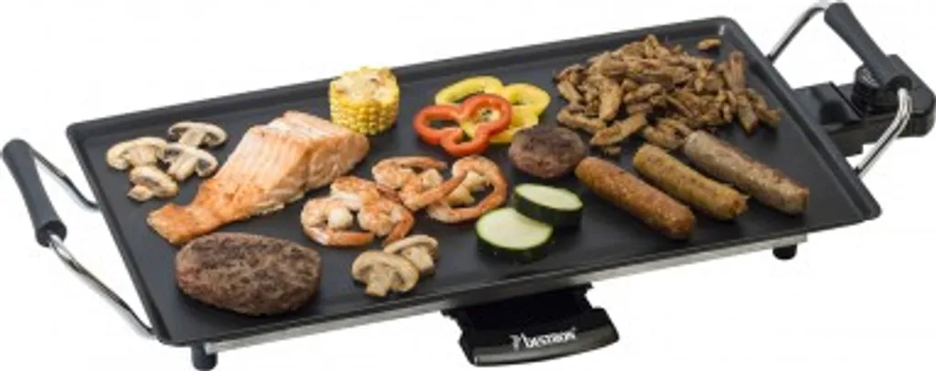 Bestron Elektrischer Tischgrill, Plancha-/Teppanyaki-Grillplatte Mit Antihaftbeschichtung, Grillspaß Für Bis Zu 4 Personen, 2.000 Watt, Farbe; Schwarz 3 Bestron Elektrischer Tischgrill, Plancha-/Teppanyaki-Grillplatte Mit Antihaftbeschichtung, Grillspaß Für Bis Zu 4 Personen, 2.000 Watt, Farbe; Schwarz