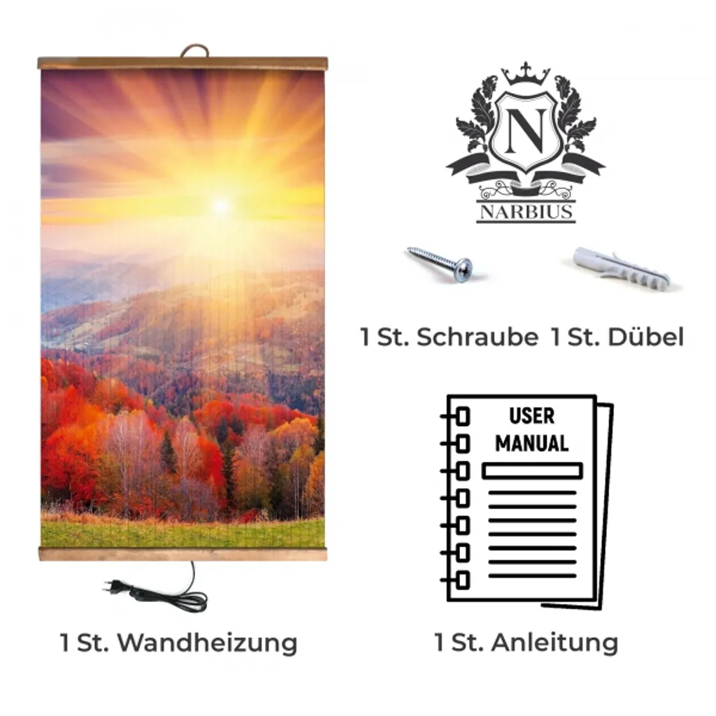Infrarotheizung 500 Watt Bildheizung Heizbild Infrarot Bild Heizer Herbstwald 105 X 60 Cm A++ 13 Infrarotheizung 500 Watt Bildheizung Heizbild Infrarot Bild Heizer Herbstwald 105 X 60 Cm A++ – Bild 11