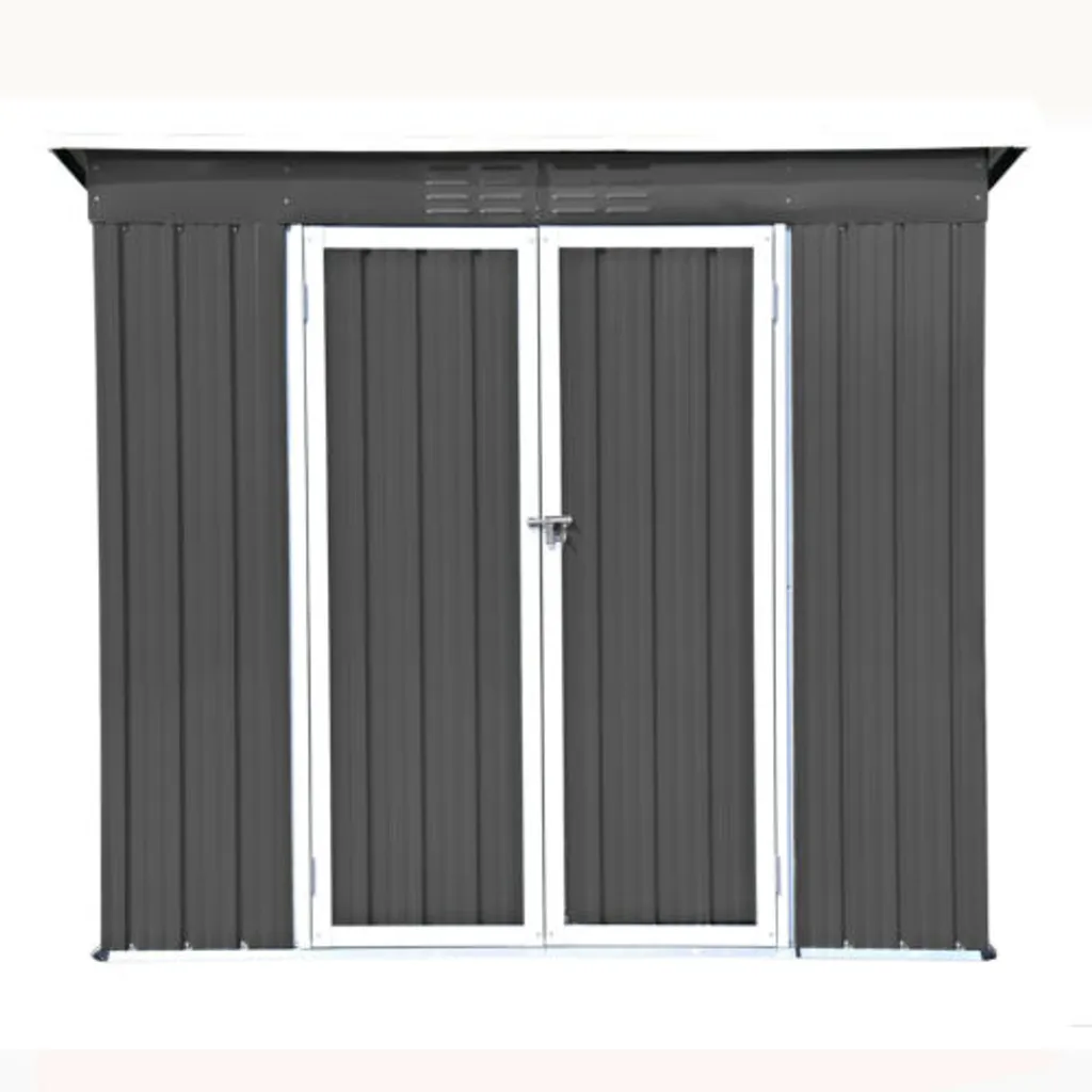 Metall-Gartenhaus Juan, Metall Gartenhaus Juan Geräteschuppen Geräteschrank Gerätehaus Pultdach Doppeltür 6 Metall-Gartenhaus Juan, Metall Gartenhaus Juan Geräteschuppen Geräteschrank Gerätehaus Pultdach Doppeltür – Bild 4