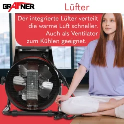 Grafner® Elektroheizer Heizlüfter Bauheizer 3000 Watt Heizstrahler EH10934 -Günstiges Laube Lust Geschäft 97171c85e094afb279f1b2d8e90dd4fd