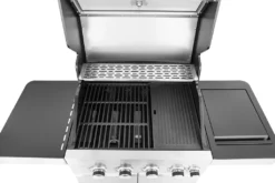 El Fuego Edelstahl Gasgrill Sunset Beach 4+1 Brenner, Grillrost U Grillplatte Gusseisern, Linkes Seitenteil Abklappbar -Günstiges Laube Lust Geschäft 973f16822d280ba109dbb48994ff6637