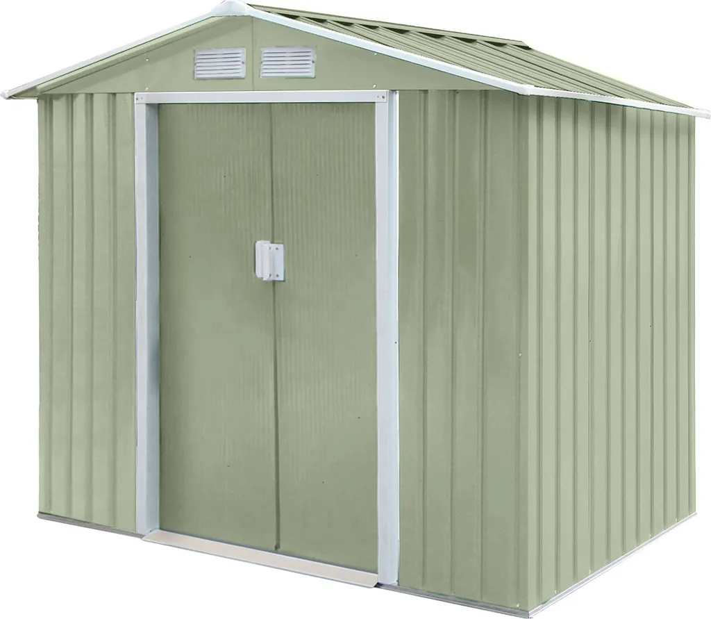 HATTORO S100 Gerätehaus Metall Gartenhaus Metallgartenhaus Geräte-Schuppen Hellgrün 3 HATTORO S100 Gerätehaus Metall Gartenhaus Metallgartenhaus Geräte-Schuppen Hellgrün