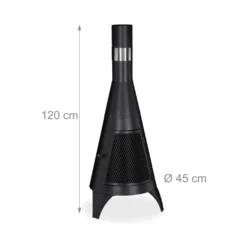 Relaxdays Terrassenofen Mit Tür Schwarz -Günstiges Laube Lust Geschäft 9920053cf340d13cfa00194753195337