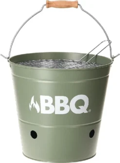 ECD Germany Grilleimer Ø 25cm Mit Grillrost Und Tragegriff, Eimergrill Aus Edelstahl In Matt Grün, Minigrill Mit Belüftung, Campinggrill Holzkohlegrill BBQ Grill Picknickgrill Grillkübel Feuerkübel -Günstiges Laube Lust Geschäft 995927e2559a228b8b62a34b109324f3