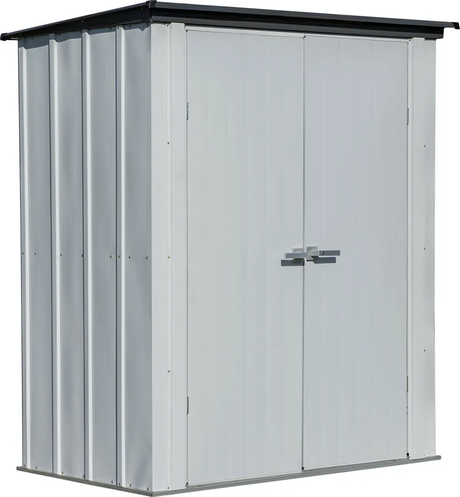 Spacemaker Metall Geräteschrank "5 X 3", Gartenaufbewahrung Lichtgrau 1,4 M² 3 Spacemaker Metall Geräteschrank "5 X 3", Gartenaufbewahrung Lichtgrau 1,4 M²