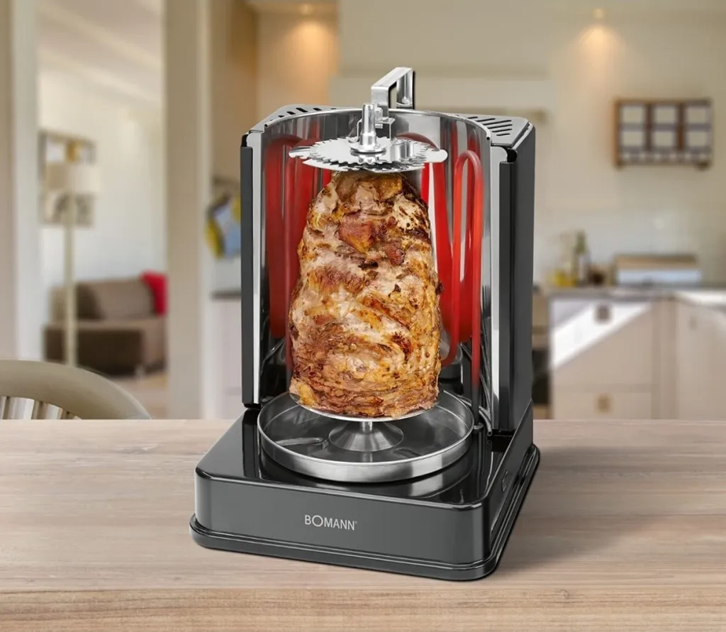 BOMANN Döner Vertikal Multigrill DVG 3006 Schwarz Kebab Grill Drehspieß 1400 W 11 BOMANN Döner Vertikal Multigrill DVG 3006 Schwarz Kebab Grill Drehspieß 1400 W – Bild 9
