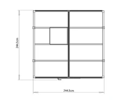 Palram - Canopia Aluminium Gewächshaus Glory 88 | Grau | 244x244x268 Cm -Günstiges Laube Lust Geschäft 9c2b947f66a4375c25da3b7e6fd6c6b5
