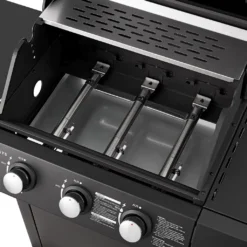 Juskys BBQ Gasgrill Louisiana 8,1 KW Mit 3 Brenner, Grillrost, Deckel Mit Thermometer, Warmhalterost & Seitenablagen – Grillwagen Mit Stahl Korpus -Günstiges Laube Lust Geschäft 9c5ab731ef12a511cfebbbf471ec1bbf