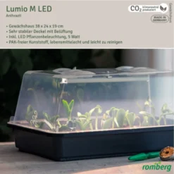 Lumio M LED Gewächshaus 38 X 24 X 19 Cm + LED Pflanzenbeleuchtung, 20 Cm -Günstiges Laube Lust Geschäft 9c9e165cbe9c77ce8d7cf6dedfbc6692
