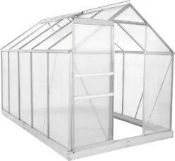 Zelsius Aluminium Gewächshaus SET, 310 X 190 Cm, Inkl. Fundament