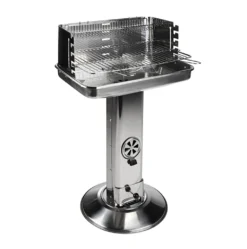 Säulengrill Aus Edelstahl - Grillhöhe 74-88cm - 5-fach Höhenverstellbares Grillrost -Günstiges Laube Lust Geschäft 9d80b82195891a83e210440598d6f61c