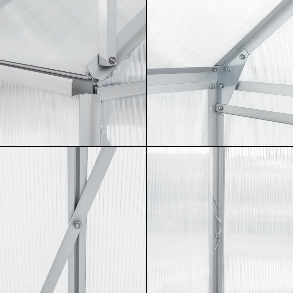 Gewächshaus Oisterwijk Glashaus Mit Fundament 190 X 190 Cm Gartengewächshaus Treibhaus Pavillon Aus Hohlkammerplatten 9 Gewächshaus Oisterwijk Glashaus Mit Fundament 190 X 190 Cm Gartengewächshaus Treibhaus Pavillon Aus Hohlkammerplatten – Bild 7