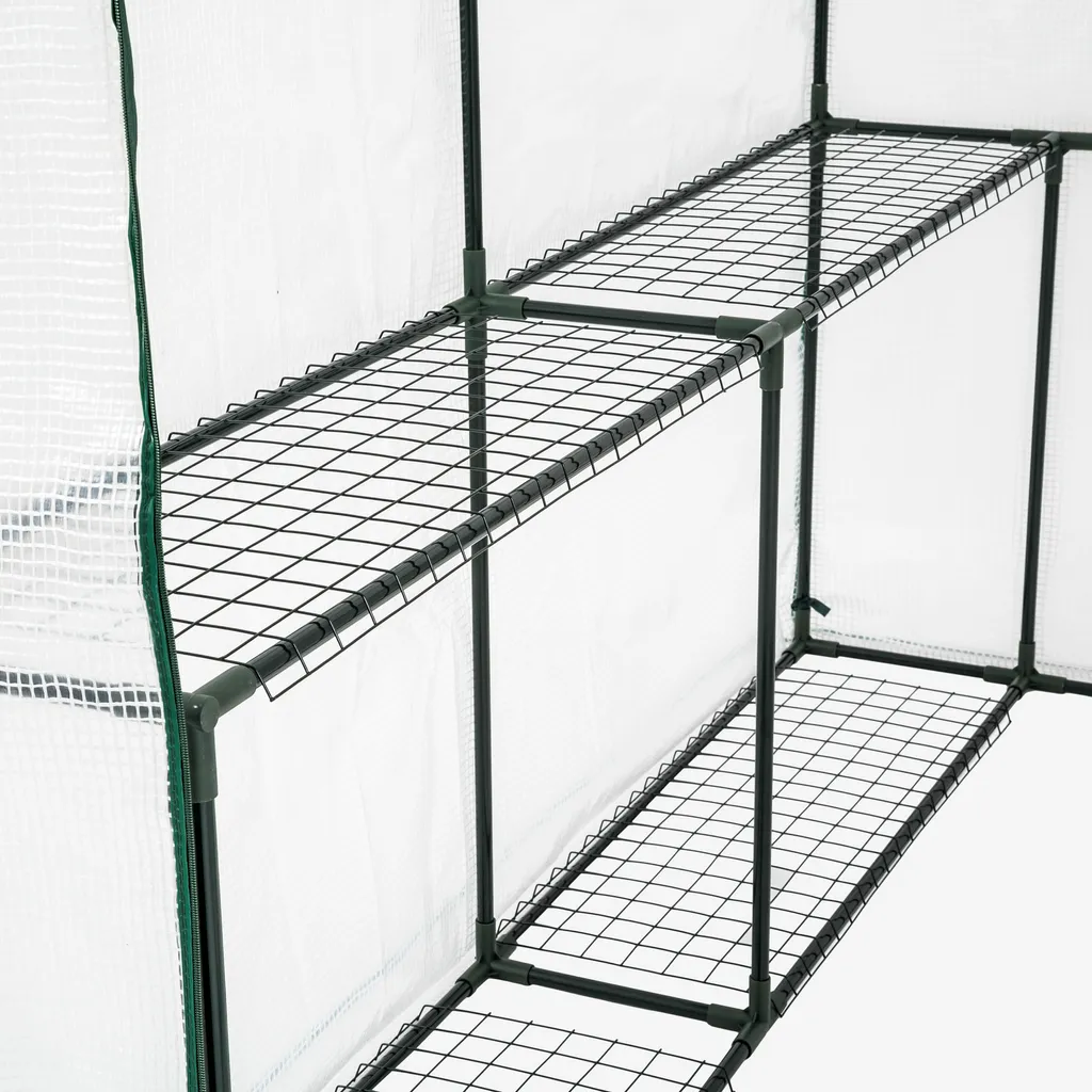 Tectake Gewächshaus Mit Plane - Weiß 10 Tectake Gewächshaus Mit Plane - Weiß – Bild 8