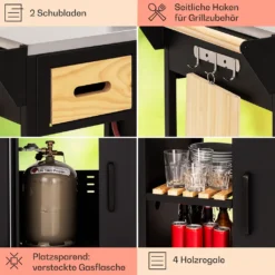 Klarstein Gasgrill Für Camping Balkon Garten, Grill Mit 6 Brenner, 20400W Edelstahl-Gasgrill, Outdoor Gasgrill Mit Seitenbrenner, Gas Grill Kombigrill Für Propan/Butan, Gasgrills Mit Grillabdeckung -Günstiges Laube Lust Geschäft 9e6c9279ba55593fb5275918ddad0a37