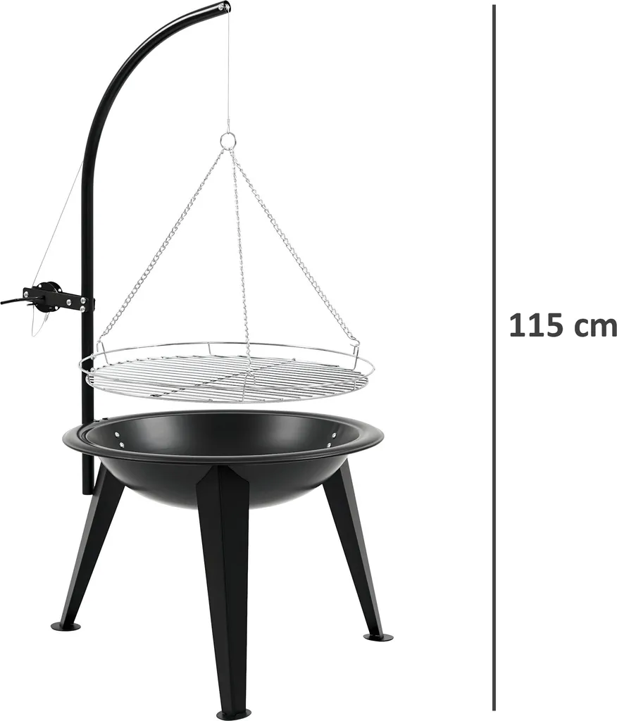 BBQ-Toro Schwenkgrill Mit Grillrost Ø 55 Cm | Holzkohlegrill, Feuerschale 5 BBQ-Toro Schwenkgrill Mit Grillrost Ø 55 Cm | Holzkohlegrill, Feuerschale – Bild 3